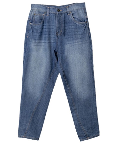 MARAI(マーライ)の「サルエルデニムパンツ ジーンズ ワイドパンツ キレイめ(デニムパンツ・レディース・ブルー/ワンウォッシュ/ホワイト/ネイビー・S/LL/L/4L/3L/M)」の13枚目の写真