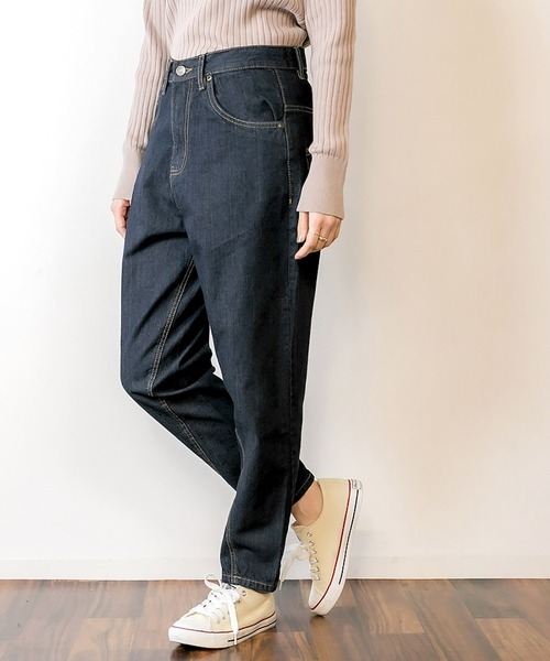 MARAI(マーライ)の「サルエルデニムパンツ ジーンズ ワイドパンツ キレイめ(デニムパンツ・レディース・ブルー/ワンウォッシュ/ホワイト/ネイビー・S/LL/L/4L/3L/M)」の12枚目の写真