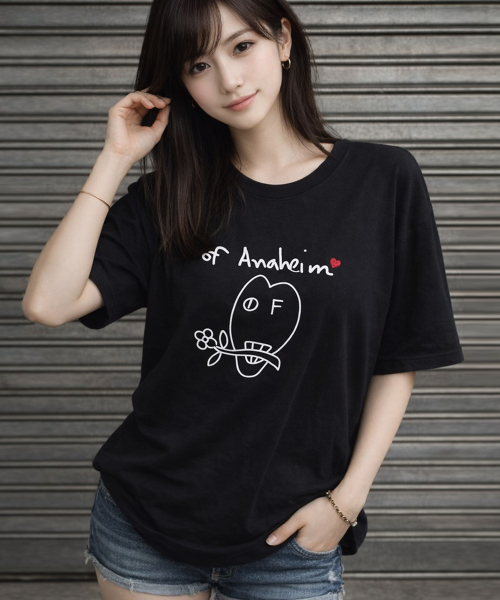GRAVER（グレーバー）の「[ユニセックス]ドローイングフラワーロゴ半袖Tシャツ_2カラー（Tシャツ/カットソー・レディース・ホワイト/ブラック・LARGE/X-LARGE/SMALL/MEDIUM）」の4枚目の写真