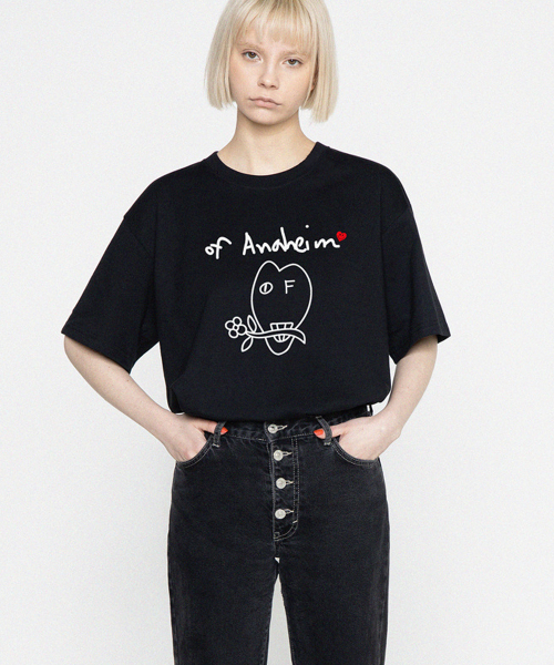 GRAVER（グレーバー）の「[ユニセックス]ドローイングフラワーロゴ半袖Tシャツ_2カラー（Tシャツ/カットソー・レディース・ホワイト/ブラック・LARGE/X-LARGE/SMALL/MEDIUM）」の8枚目の写真
