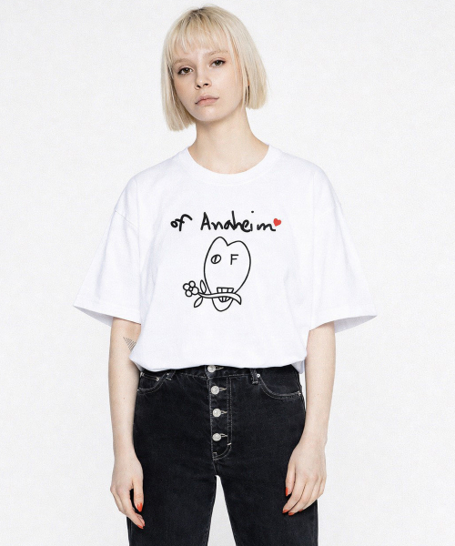 GRAVER（グレーバー）の「[ユニセックス]ドローイングフラワーロゴ半袖Tシャツ_2カラー（Tシャツ/カットソー・レディース・ホワイト/ブラック・LARGE/X-LARGE/SMALL/MEDIUM）」の9枚目の写真