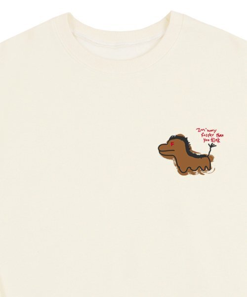 GRAVER（グレーバー）の「[ユニセックス]FAST HORSE スウェット_クリーム（スウェット・レディース・アイボリー・SMALL/MEDIUM/LARGE/X-LARGE）」の4枚目の写真