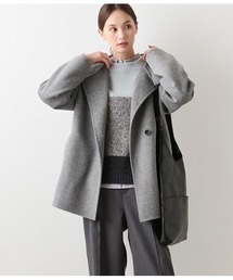 NEWYORKER（ニューヨーカー）の「ウールナイロンリバー スタンドショートコート（ダウンジャケット/コート）」