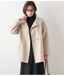 NEWYORKER（ニューヨーカー）の「ウールナイロンリバー スタンドショートコート（ダウンジャケット/コート）」