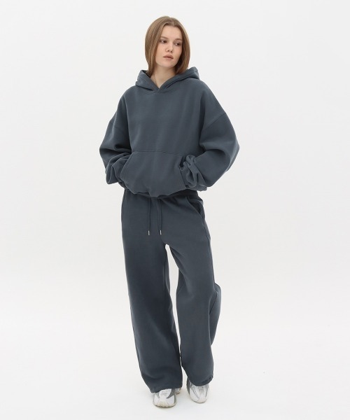 B-BASIC] 起毛スウェット2WAYワイドスウェットパンツ（スウェット