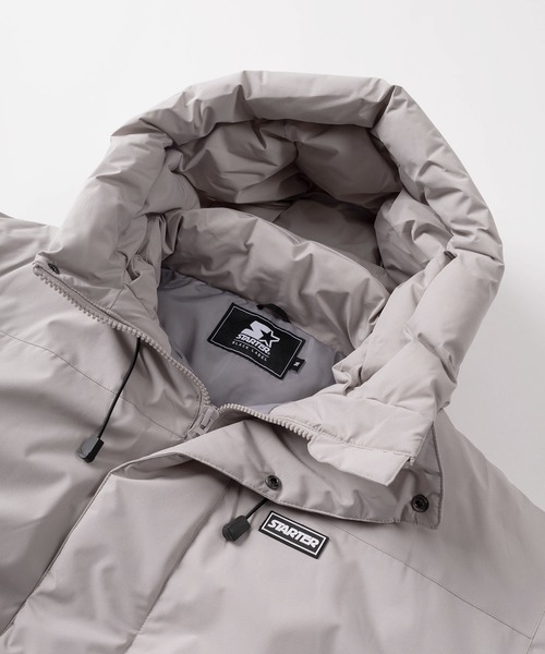 STARTER(スターター)の「【88】【STARTER/スターター】ロゴワンポイント ファイバーダウン フード ジャケット/【防風】【撥水】【ストレッチ】(ダウンジャケット/コート・メンズ・グレー/ブラック/カーキ・M/L/XL)」の5枚目の写真