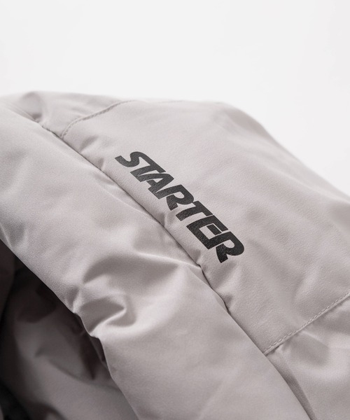 STARTER(スターター)の「【88】【STARTER/スターター】ロゴワンポイント ファイバーダウン フード ジャケット/【防風】【撥水】【ストレッチ】(ダウンジャケット/コート・メンズ・グレー/ブラック/カーキ・M/L/XL)」の6枚目の写真