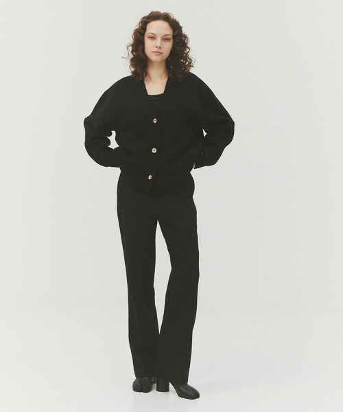 CASHMERE CASHMERE(カシミヤカシミヤ)の「【CASHMERE CASHMERE/カシミヤカシミヤ】CASHMERE REVERSIBLE CARDIGAN/カシミヤリバーシブルカーディガン/ニット(カーディガン/ボレロ・レディース・ダークグリーン/ブラック/ダークネイビー/モカ/ダークグレー・44/40)」の15枚目の写真
