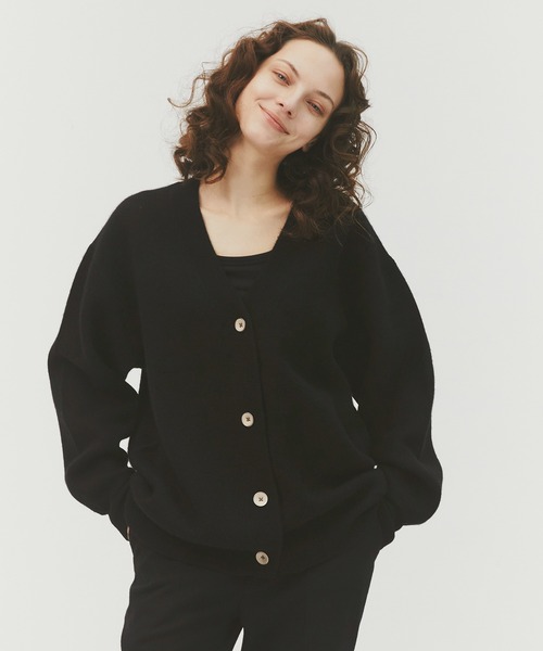 CASHMERE CASHMERE(カシミヤカシミヤ)の「【CASHMERE CASHMERE/カシミヤカシミヤ】CASHMERE REVERSIBLE CARDIGAN/カシミヤリバーシブルカーディガン/ニット(カーディガン/ボレロ・レディース・ダークグリーン/ブラック/ダークネイビー/モカ/ダークグレー・44/40)」の19枚目の写真
