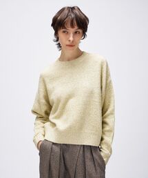 cloenc | 【手洗い可】ラメフェザークルーネックニット(ニット/セーター)