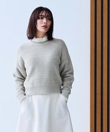 cloenc | 【手洗い可】ラメフェザークルーネックニット(ニット/セーター)