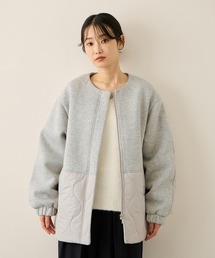 ketty（ケティ）の「ダンボール中綿切り替えノーカラージャケット≪手洗い可能≫（ノーカラージャケット）」