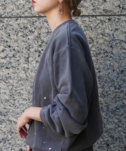 GOOD ROCK SPEED（グッドロックスピード）の「GOOD ROCK SPEED (グッドロックスピード) 《追加2》別注ピグメントミッキースウェット/UNISEX（スウェット・レディース・チャコールグレー・S/XL）」の2枚目の写真