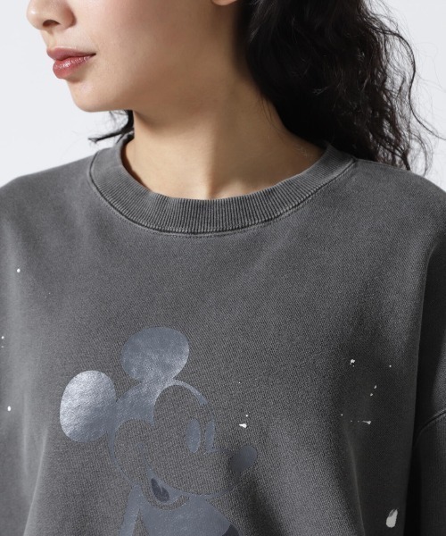 GOOD ROCK SPEED（グッドロックスピード）の「GOOD ROCK SPEED (グッドロックスピード) 《追加2》別注ピグメントミッキースウェット/UNISEX（スウェット・レディース・チャコールグレー・S/XL）」の8枚目の写真