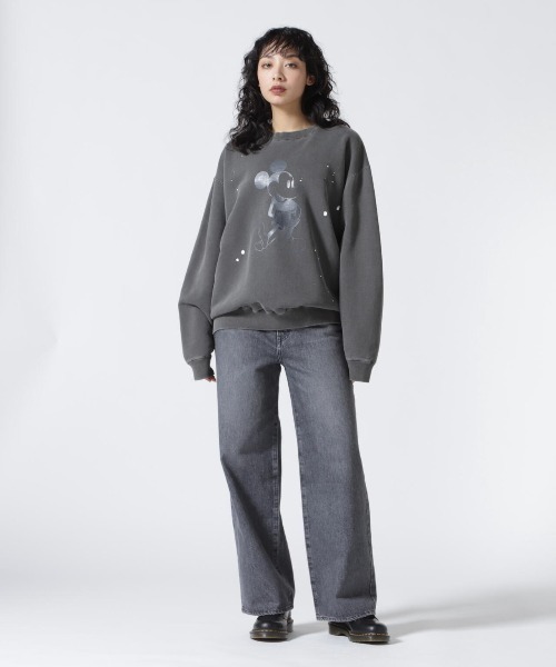 GOOD ROCK SPEED（グッドロックスピード）の「GOOD ROCK SPEED (グッドロックスピード) 《追加2》別注ピグメントミッキースウェット/UNISEX（スウェット・レディース・チャコールグレー・S/XL）」の15枚目の写真