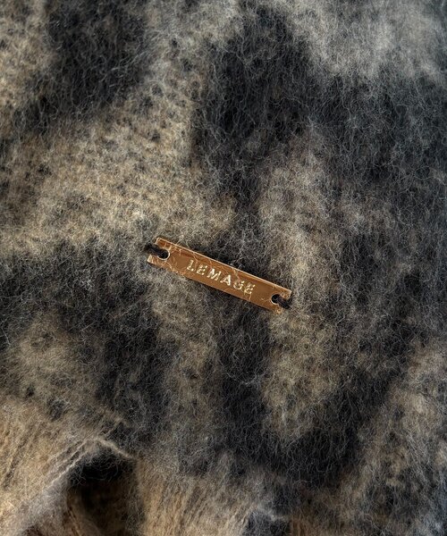 CAPRICIEUX LE'MAGE（カプリシューレマージュ）の「レオパードマフラー（マフラー・レディース・グレー/ベージュ・FREE）」の7枚目の写真