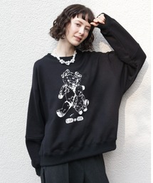 H.A.K（ハク）の「H．A．K×ナタリー・レテ　コンパクト裏毛「SiDE　BY　SiDE」プルオーバー（スウェット）」