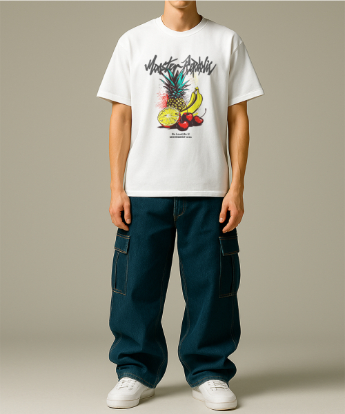 MONSTER REPUBLIC(モンスターリパブリック)の「パインバナナイエローTシャツホワイト_8136(Tシャツ/カットソー・レディース・その他・SMALL/MEDIUM/LARGE/X-LARGE)」の2枚目の写真