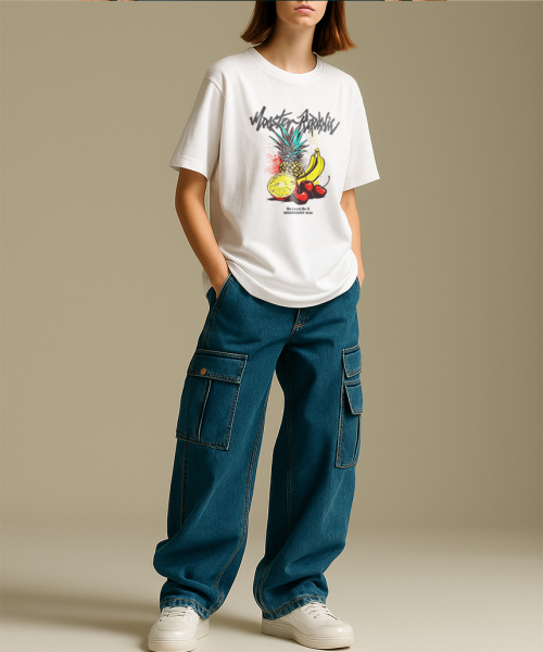 MONSTER REPUBLIC(モンスターリパブリック)の「パインバナナイエローTシャツホワイト_8136(Tシャツ/カットソー・レディース・その他・SMALL/MEDIUM/LARGE/X-LARGE)」の5枚目の写真
