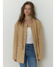 RE_L（リエル）の「Noon tweed wool jacket (beige)（その他アウター）」