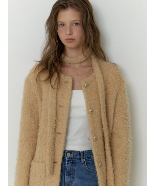 RE_L(リエル)の「Noon tweed wool jacket (beige)(その他アウター・レディース・Beige・FREE)」の2枚目の写真