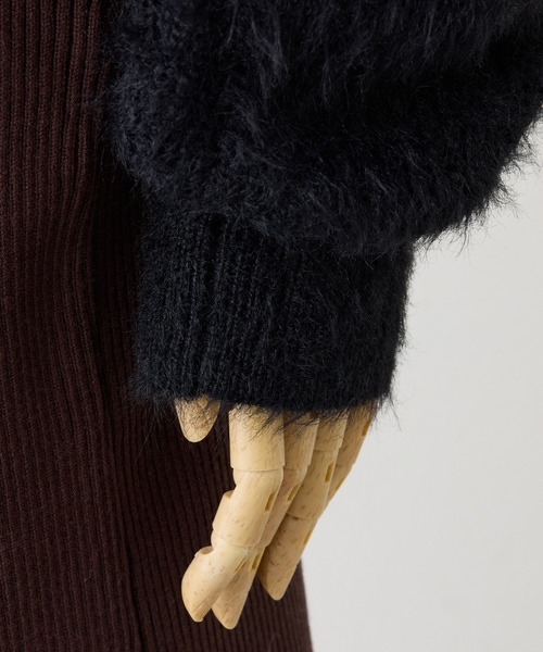 Seemi. byNICECLAUP（ シーミーバイナイスクラップ）の「【Seemi.】切り替えニットワンピ（ワンピース・レディース・ブラック/パープル系その他/ベージュ・FREE）」の6枚目の写真