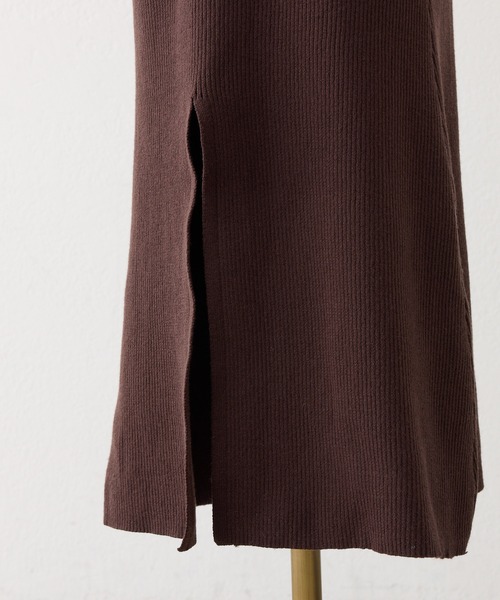 Seemi. byNICECLAUP（ シーミーバイナイスクラップ）の「【Seemi.】切り替えニットワンピ（ワンピース・レディース・ブラック/パープル系その他/ベージュ・FREE）」の9枚目の写真