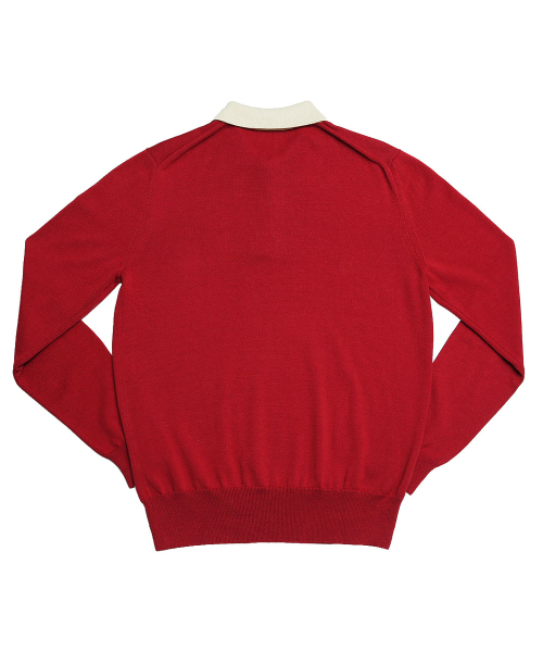 sortie（ソルティ）の「Combination Polo Knit (Red)（ニット/セーター・メンズ・その他・MEDIUM/LARGE）」の2枚目の写真