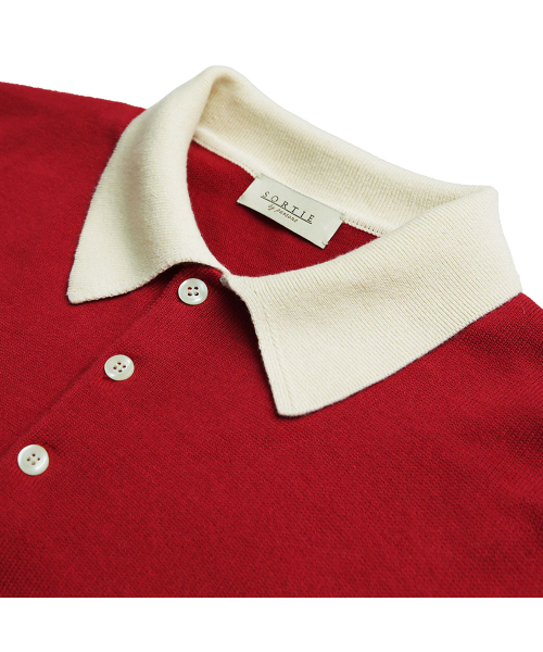 sortie（ソルティ）の「Combination Polo Knit (Red)（ニット/セーター・メンズ・その他・MEDIUM/LARGE）」の3枚目の写真