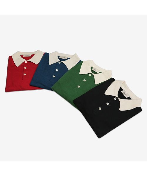 sortie（ソルティ）の「Combination Polo Knit (Red)（ニット/セーター・メンズ・その他・MEDIUM/LARGE）」の7枚目の写真