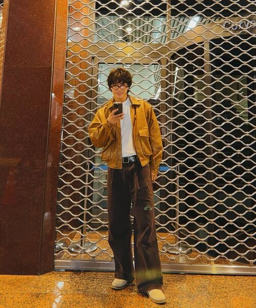 DUSTYWHITE(ダスティーホワイト)の「BEIGE VINTAGE FAUX LEATHER A-1 JUMPER (3oz)(ライダースジャケット・メンズ・その他・MEDIUM/LARGE/X-LARGE)」の8枚目の写真