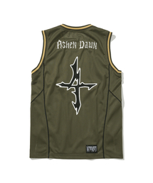 Ashen Dawn Incision Mesh Sleeveless - Khaki