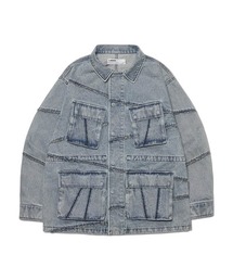 NOMANUAL（NOMANUAL）の「「NOMANUAL /ノーマニュアル」R.C デニム BDU ジャケット（デニムジャケット）」