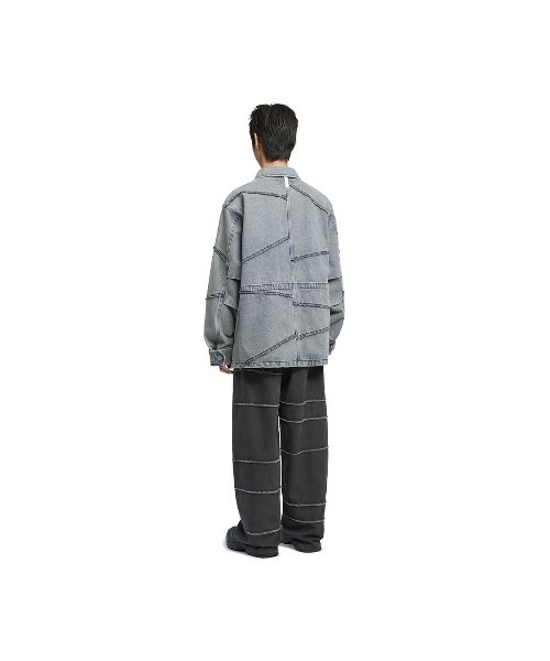 NOMANUAL（NOMANUAL）の「「NOMANUAL /ノーマニュアル」R.C デニム BDU ジャケット（デニムジャケット・メンズ・ケミカルウォッシュ/ブラック・M）」の7枚目の写真