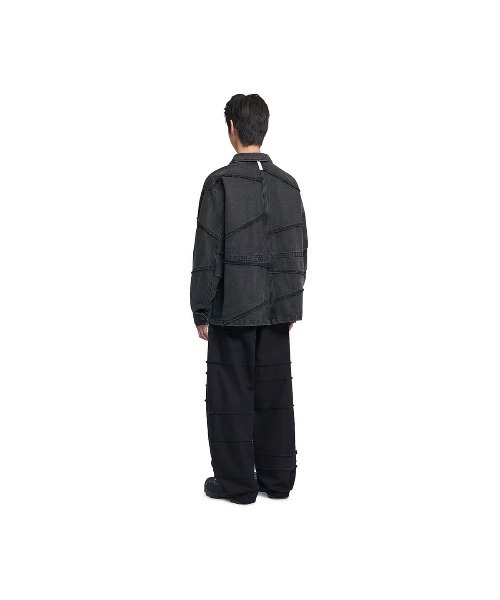 NOMANUAL（NOMANUAL）の「「NOMANUAL /ノーマニュアル」R.C デニム BDU ジャケット（デニムジャケット・メンズ・ケミカルウォッシュ/ブラック・M）」の12枚目の写真