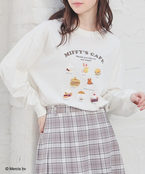 Honeys(ハニーズ)の「【UVカット】ミッフィー/ゆるTシャツ(Tシャツ/カットソー・レディース・オートミール/スミクロ/アイボリー・L/LL/M/S)」の17枚目の写真