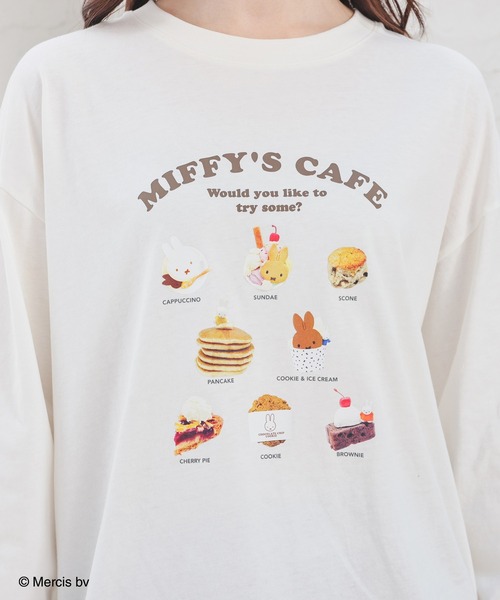 Honeys(ハニーズ)の「【UVカット】ミッフィー/ゆるTシャツ(Tシャツ/カットソー・レディース・オートミール/スミクロ/アイボリー・L/LL/M/S)」の5枚目の写真