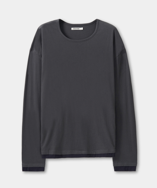 EXCONTAINER(エックスコンテナ)の「ヴィンテージレイヤードロングスリーブ (チャコール)(Tシャツ/カットソー・メンズ・その他・MEDIUM/LARGE/X-LARGE)」の1枚目の写真