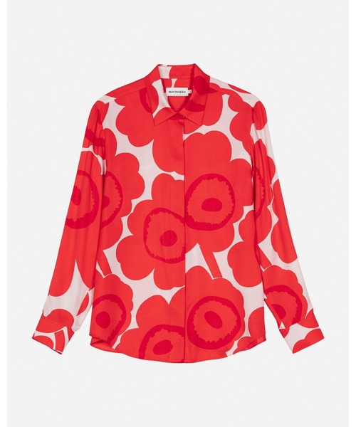 marimekko(マリメッコ)の「【一部店舗・オンラインストア限定】Maija Unikko / Silk shirt(シャツ/ブラウス・レディース・レッド・38/36/34)」の5枚目の写真