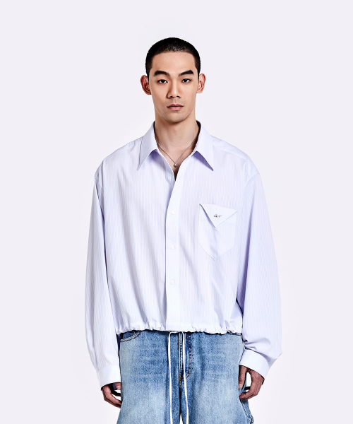 51%(フィフティーワンパーセント)の「バンディングシャツ - ホワイト(シャツ/ブラウス・メンズ・その他・MEDIUM/LARGE)」の1枚目の写真