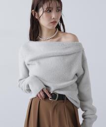 FREE'S MART（フリーズマート）の「◆〈ＭＦＭ〉シャギーオフショルドレープネックニット（ニット/セーター・レディース）」