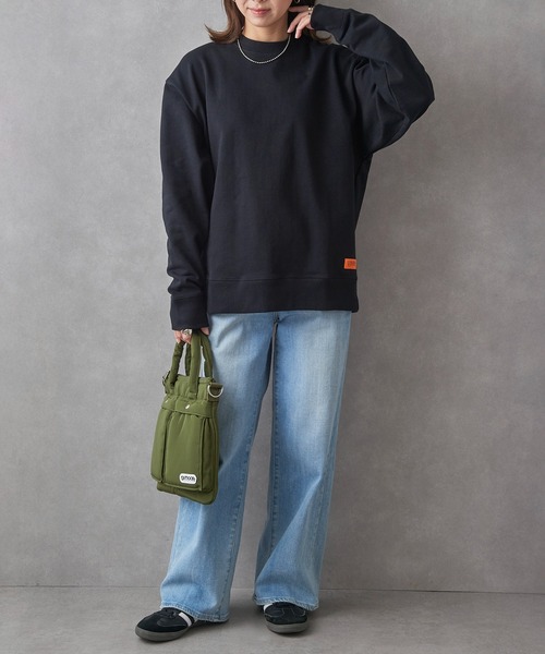UNIVERSAL OVERALL（ユニバーサルオーバーオール）の「【UNIVERSAL OVERALL】U2533250-E UO BACK LOGO SWEAT（スウェット・メンズ・オートミール/グレー/ブラック・L/XL/M/S）」の10枚目の写真