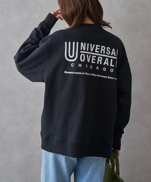 UNIVERSAL OVERALL（ユニバーサルオーバーオール）の「【UNIVERSAL OVERALL】U2533250-E UO BACK LOGO SWEAT（スウェット・メンズ・オートミール/グレー/ブラック・L/XL/M/S）」の7枚目の写真