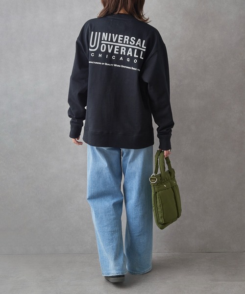 UNIVERSAL OVERALL（ユニバーサルオーバーオール）の「【UNIVERSAL OVERALL】U2533250-E UO BACK LOGO SWEAT（スウェット・メンズ・オートミール/グレー/ブラック・L/XL/M/S）」の9枚目の写真