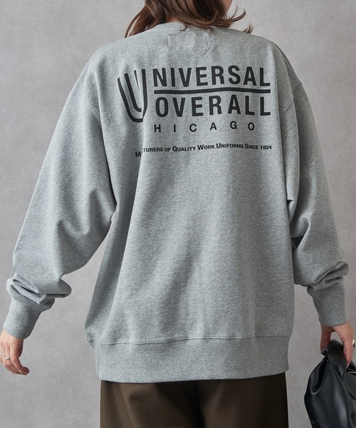 UNIVERSAL OVERALL（ユニバーサルオーバーオール）の「【UNIVERSAL OVERALL】U2533250-E UO BACK LOGO SWEAT（スウェット・メンズ・オートミール/グレー/ブラック・L/XL/M/S）」の19枚目の写真