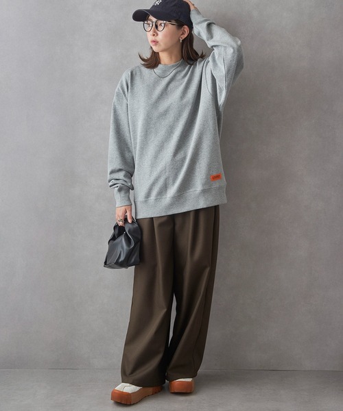 UNIVERSAL OVERALL（ユニバーサルオーバーオール）の「【UNIVERSAL OVERALL】U2533250-E UO BACK LOGO SWEAT（スウェット・メンズ・オートミール/グレー/ブラック・L/XL/M/S）」の20枚目の写真