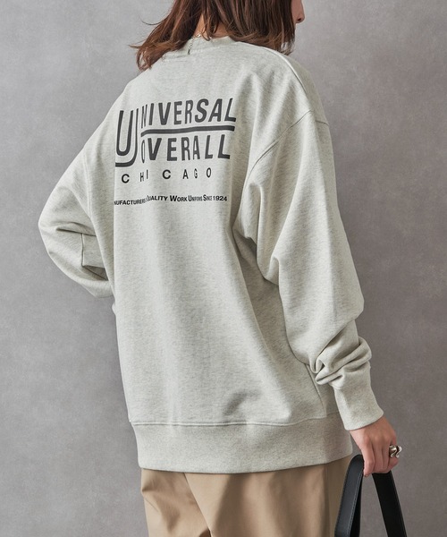 UNIVERSAL OVERALL（ユニバーサルオーバーオール）の「【UNIVERSAL OVERALL】U2533250-E UO BACK LOGO SWEAT（スウェット・メンズ・オートミール/グレー/ブラック・L/XL/M/S）」の13枚目の写真