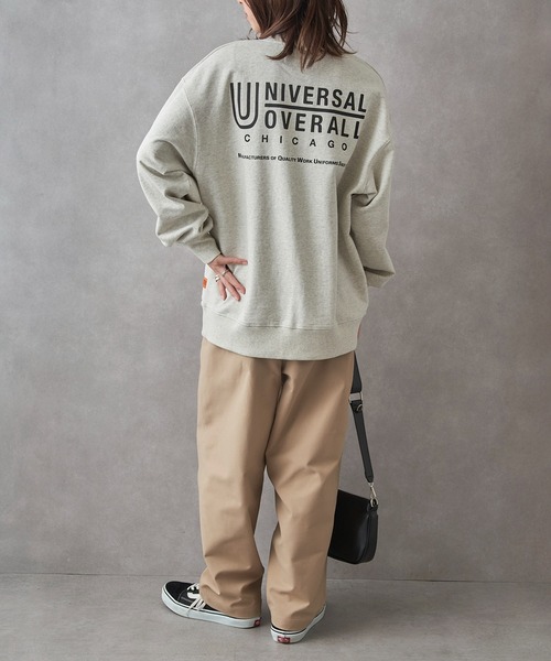 UNIVERSAL OVERALL（ユニバーサルオーバーオール）の「【UNIVERSAL OVERALL】U2533250-E UO BACK LOGO SWEAT（スウェット・メンズ・オートミール/グレー/ブラック・L/XL/M/S）」の14枚目の写真