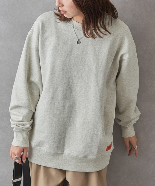 UNIVERSAL OVERALL（ユニバーサルオーバーオール）の「【UNIVERSAL OVERALL】U2533250-E UO BACK LOGO SWEAT（スウェット・メンズ・オートミール/グレー/ブラック・L/XL/M/S）」の12枚目の写真
