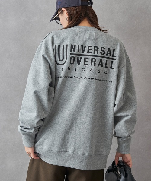 UNIVERSAL OVERALL（ユニバーサルオーバーオール）の「【UNIVERSAL OVERALL】U2533250-E UO BACK LOGO SWEAT（スウェット・メンズ・オートミール/グレー/ブラック・L/XL/M/S）」の18枚目の写真